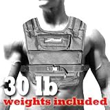NEW! ZFO-30LBS Adjustable Weighted Vest (WEIGHTS INCLUDED.One size fits all.)