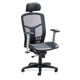 LLR60324 - High Back Chair, Mesh, 20-7/8x23-1/4x34-3/8x42-7/8, Black