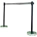 Vestil WEB-P Floor Mounted 40" High Post Web and Self-Reeling Top for Indoor Personnel Guidance Barriers, Black