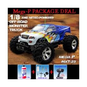 Himoto Mega-P Truck 2.4GHZ 1 8 Nitro Monster RC+Starter Kit+1Qt Fuel from Truck Fuel