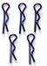 SMALL BODY CLIP 1/10 - METALLIC PURPLE - 5PCS.