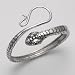 Snake with Garnet Eyes Bangle Bracelet