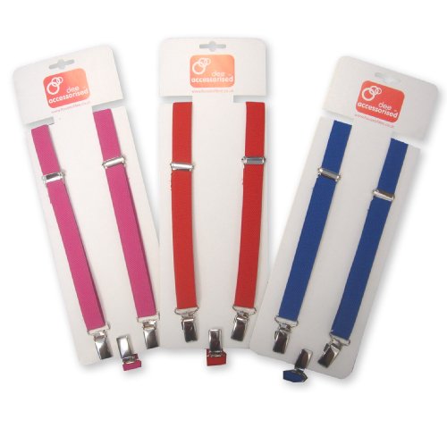 Childrens Toyshop  Toys : 3 Pack Braces 2-4yrs Pk/Rd/Ryl