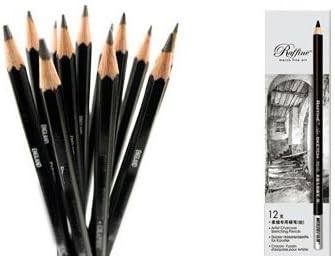 Charcoal Pencil Set/12 (Hard, Medium and Soft) Set/12