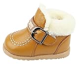 (コ-ランド) Co-land ベビーシューズ 女の子 男の子 赤ちゃん ファーストシューズ ベルクロ 新生児靴 男児 女児 フォーマル 出産祝い 冬保温綿靴 学歩靴 ブラウン 13.3cm