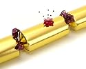 Make Your Own Christmas Crackers - Metallic Gold with Wine trim /Pk 6