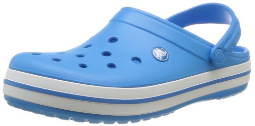 Croc unisex crocband clog, ocean/white, 12 D(M) US