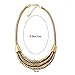 Chunky Twist Tribal Antique Gold Bib Statement Unisex Women's Men's Necklace