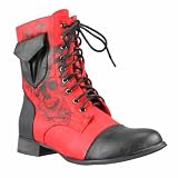IronFist Boots AMERICAN NIGHTMARE rouge-noir