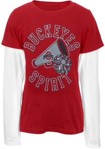Ohio State Buckeyes - Spirit Game Day Girls Youth Long Sleeve 2fer - Youth 10