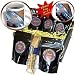 Jos Fauxtographee Realistic - A Hub Cap on a Tire Taken Very Close Up and Given Vibrant Colors of Blue and Yellow - Coffee Gift Baskets - Coffee Gift Basket