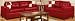 Bobkona Soft-Duo Bonded Leather Match 2-Piece Sofa Set, Red