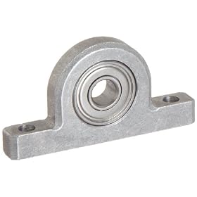 Spyraflo PB0-SR3ZZ 3/16" Inner Diameter, Mounted Miniature Precision Ball Bearing In An Aluminum Housing