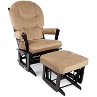 Dutailier Foam/Round Back Cushion Design Modern Glider Multiposition and Ottoman Combo