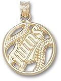 Minnesota Twins Pierced Baseball Gold Plated Charm/Pendant