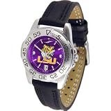 Sun Time Women's LSU Tigers Ladies Watch with Leather band - Men's College Watches