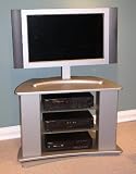 4D Concepts Swivel Entertainment Stand, Silver