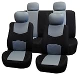 Car Seat Covers Full Set Flat Cloth Gray/black 114
