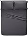 Amazon Brand – Pinzon Signature Cotton Heavyweight Velvet Flannel Sheet Set - King, Graphite