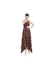 V-neck Asymmetric Cocktail Chiffon Sleeveless Empire   Waistline Leopard Print Club Dress/Homecoming Dress/Prom Dress/Wedding Dress 