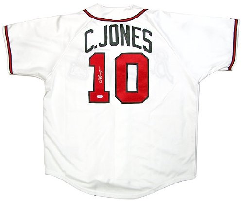 Chipper Jones Autographed Atlanta Braves Replica Jersey (PSA COA)