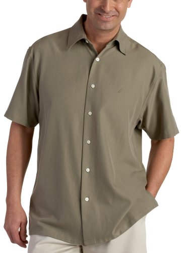 Nautica Sportswear Men's SS Anchor Silk Cotton Shirt