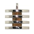 Stainless Steel Unique Pendant Charm Wood Accent By Bucasi