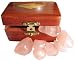 WISH BOX TREASURE CHEST with ROSE QUARTZ Crystals