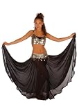 Belly Dancing Costume Set | Full Circular Skirt-coin Bra & Belt