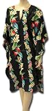 Short Caftan, Bird Of Paradise on Black