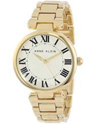 Anne Klein Womens AK/1428SVGB Everyday Classics Gold-Tone Bracelet Watch