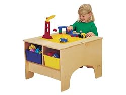 Jonti-Craft 57459JC KYDZ Duplo Building Table with Colored Tubs