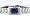 NEW PAOLO GUCCI LADIES CRYSTAL SQUARE STEEL WATCH BLUE