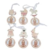 Baby Picture Frame Set of 6 Bejeweled Pink - Wall Decor