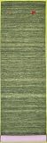 3x10 Green Hand Tufted Wool Gabbeh Runner Rug