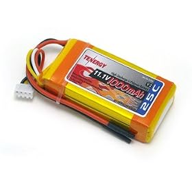 11.1V Tenergy 1000mAh 25C Li-Poly Lipo Battery Pack for RC airplane helicopter --- SALE! from Toy RC Airplanes