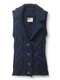 Quiksilver Women's Cozy Cable Vest Sleeveless Sweater Navy Blue G05015-INK