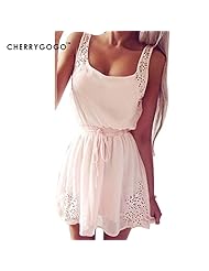 Strapless  Sleeveless Spaghetti Strap Knee Length Cotton/Polyester/Spandex Lace General Print Natural   Waistline  Ball Gown Club Dress  With a Sash 