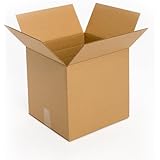 Pratt PRA0065 Recycled Corrugated Cardboard Double Wall Heavy Duty Cube Box with BC Flute, 12" Length x 12" Width x 12" Height, (Pack of 15)