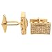 Vermeil with Cubic Zirconia Rectangle Cuff Links