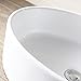 Mecor 20''x13.7'' Oval White Porcelain Bathroom Ceramic Vessel Sink Bowl Basin with Pop-up Drain
