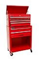 HOMAK RD07062400 Home Owner's Combo Top Chest/Roller Cabinet Combo Red