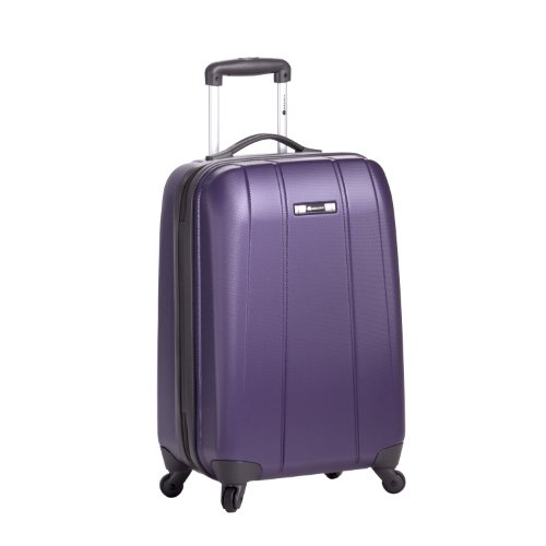 Delsey Luggage Helium Shadow Lightweight 2 Wheel Carry On Hardside, Purple, 21 Inch