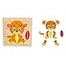 LandFox Toy,Kids Education And Learning Puzzles Toys Wooden Leopard Jigsaw Toys