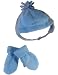 Nike Baby-Boy's Ultra-Soft Fleece Hat & Mittens Set, Color: Blue/Grey, Size: 2T-4T