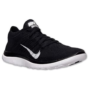 Nike Free 4.0 Flyknit Women's Shoes Black/Dark Grey/White 631050-001 (SIZE: 11)