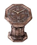 Hen-Feathers 70715HFCB 14-1/2-Inch High by 10-7/8-Inch Wide by 10-1/2-Inch Deep Classic Sundial Clock