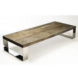 Derrick Contemporary Reclaimed Wood Steel Coffee Table