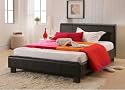 Brand new astaire 4FT 6 brown faux leather bed