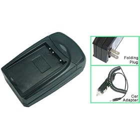 Digital Camera Battery AC DC Charger for Kodak K5000, KLIC-5000, KLIC-5001 by DekCell